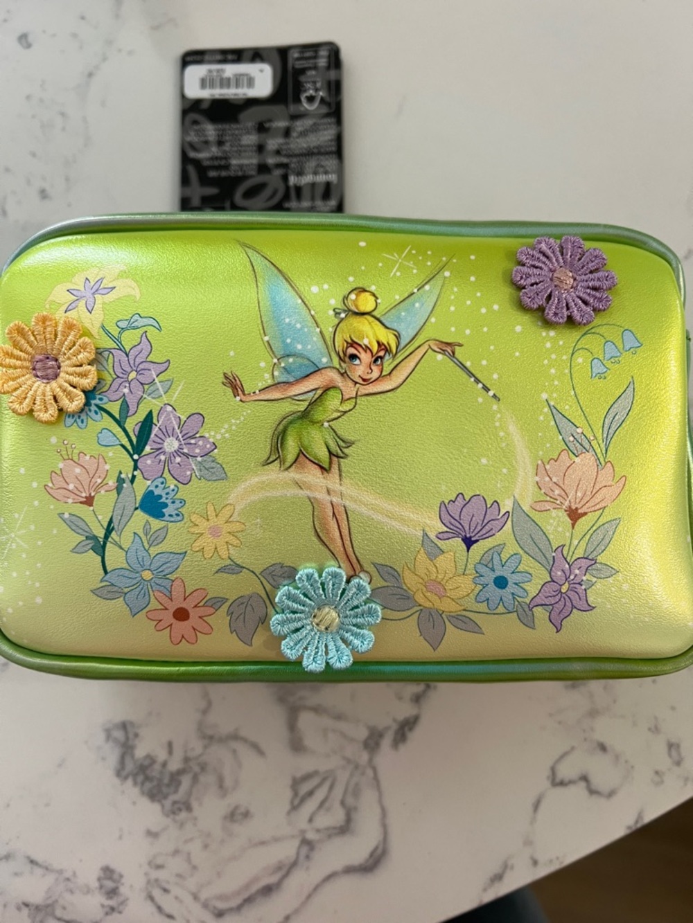 Loungefly Tinker Bell Floral Cosmetic Case in Lime Green